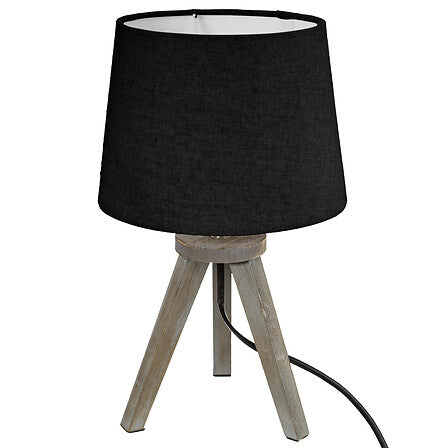Lampe Trépied Mini - Bois Ivoire ou Noir