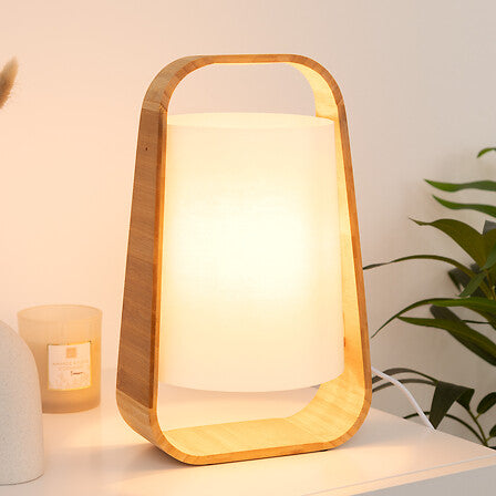 Lampe à poser Bambou Blanc - Rex
