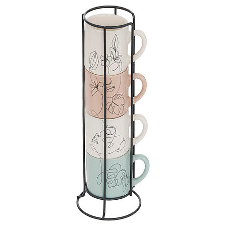 Rack 4 Mugs - Visage